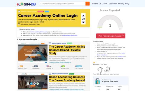 Career Academy Online Login