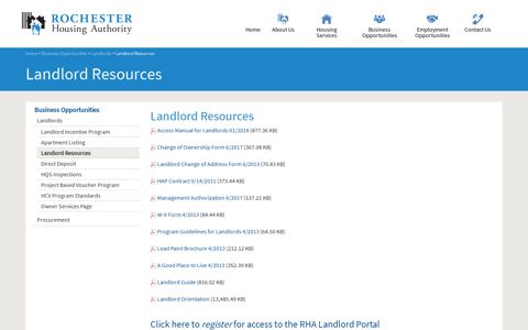 Landlord Resources - Rochester Housing Authority