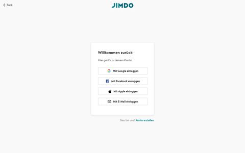 JIMDO login - Jimdo account