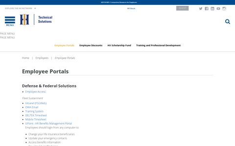 Employee Portals - HII Technical Solutions - Huntington ...