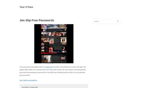 Jim Slip Free Passwords – Your X Pass