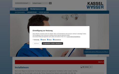 Inbetriebnahme Wasseranschluss | KASSELWASSER