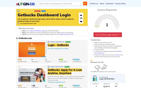 Getbucks Dashboard Login - A database full of login pages ...