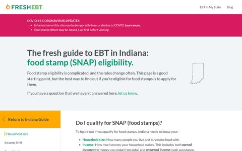 Food Stamp Eligibility in Indiana | Fresh EBT