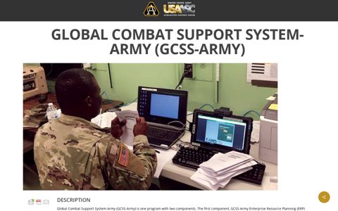 Global Combat Support System-Army (GCSS-Army) - USAASC