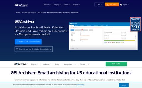 Email archiving for US educational institutions | GFI Archiver