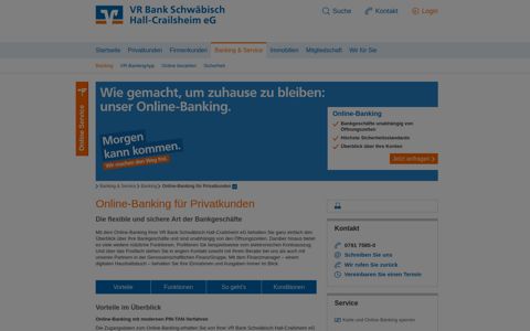 Online-Banking - VR Bank Schwäbisch Hall-Crailsheim eG