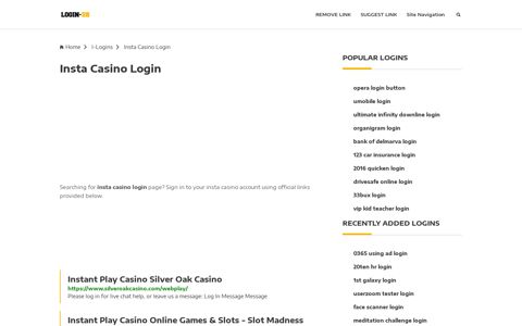 Insta Casino Login — Sign In to Your Account - Login-db.co.uk