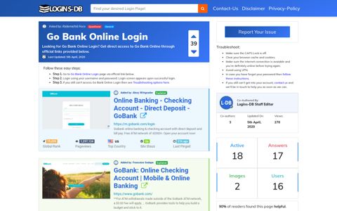 Go Bank Online Login - Logins-DB