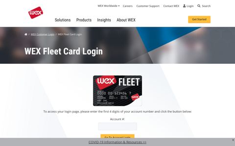 WEX Fleet Card Login | WEX Customer Login | WEX Inc.