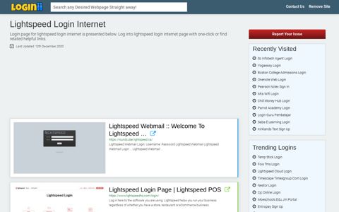 Lightspeed Login Internet - Loginii.com