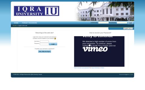 IU Learning Management System: Login to the site