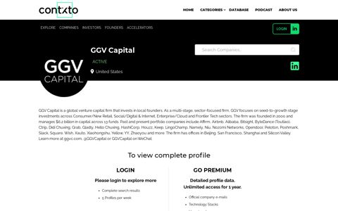 GGV Capital | Contxto