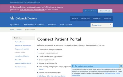 Connect Patient Portal | ColumbiaDoctors - New York