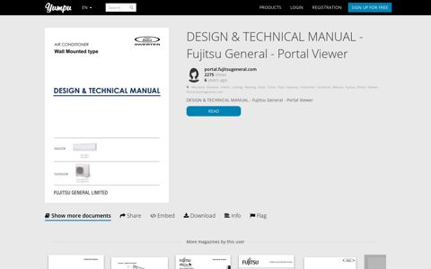 DESIGN & TECHNICAL MANUAL - Fujitsu General - Portal ...