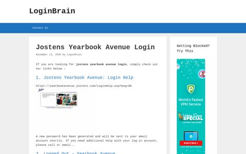Jostens Yearbook Avenue: Login - LoginBrain