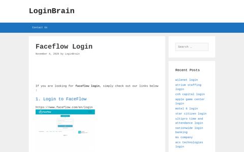 Faceflow - Login To Faceflow - LoginBrain