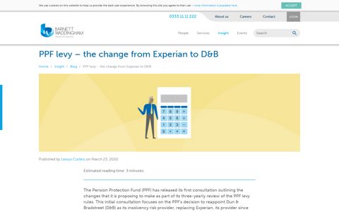 PPF levy – the change from Experian to D&B - Blog | Barnett ...