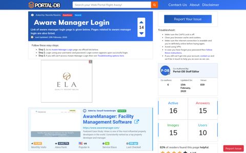 Aware Manager Login - Portal-DB.live