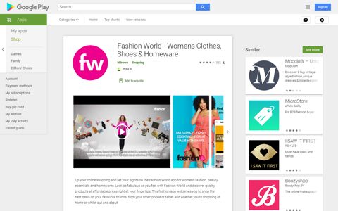Fashion World - Womens Clothes, Shoes & Homeware – Apps ...