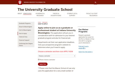 How to Apply - The University Graduate School - Indiana ...