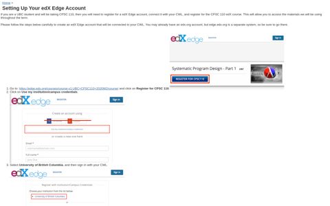 Setting Up Your edX Edge Account - Google Sites