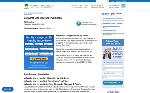 Lafayette Life Insurance Company — ImmediateAnnuities.com