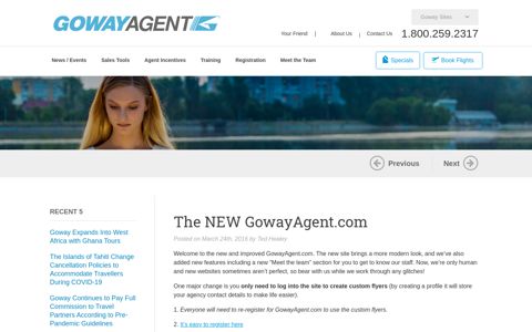 The NEW GowayAgent.com - Goway Agent