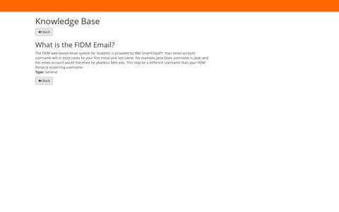 What is the FIDM Email?