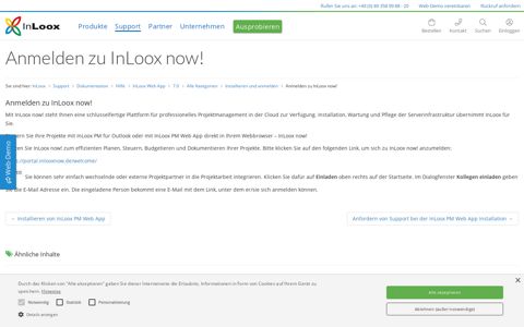 Anmelden zu InLoox now! - InLoox