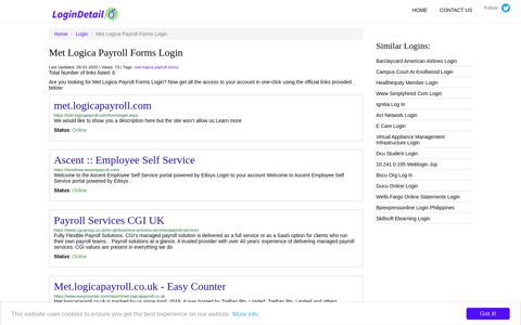 Met Logica Payroll Forms Login met.logicapayroll.com - https ...