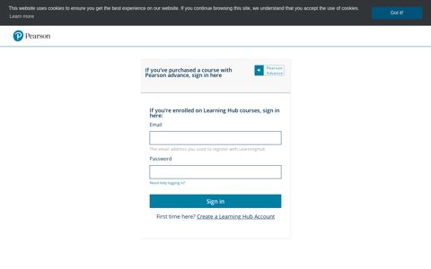 Sign in or Register | LearningHub - Pearson LearningHub