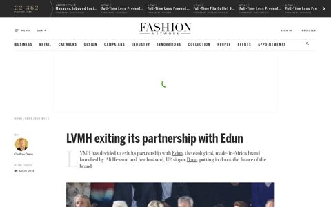 LVMH exiting its partnership with Edun - News : business ...