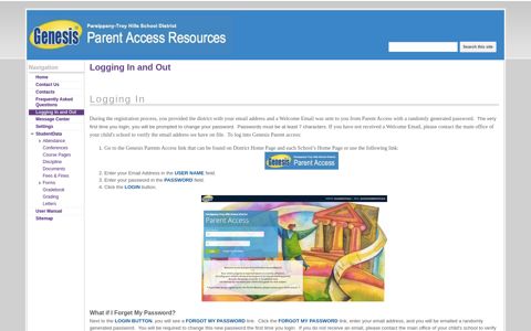 Logging In and Out - Genesis Parent Resources - Google Sites