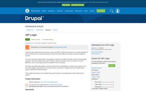 ISP Login | Drupal.org