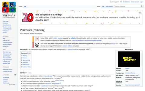 Parimatch (company) - Wikipedia