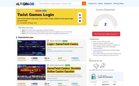 Twist Games Login - A database full of login pages from all ...