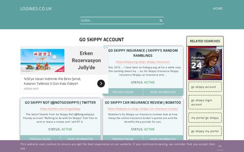 go skippy account - General Information about Login