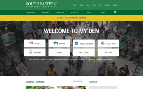 MyDen - Southeastern Louisiana University