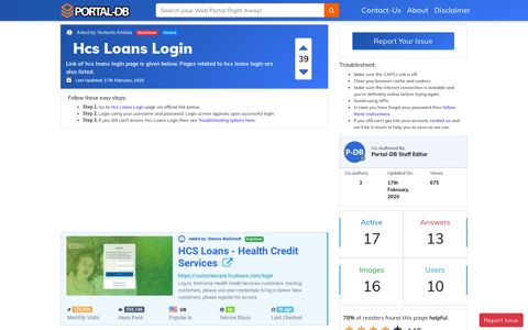 Hcs Loans Login - Portal-DB.live