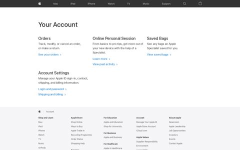 Your Account - Apple (IN)