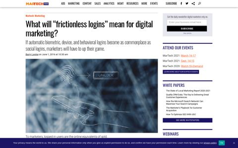 What will “frictionless logins” mean for digital marketing?