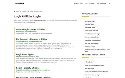 Logic Utilities Login ❤️ One Click Access - iLoveLogin