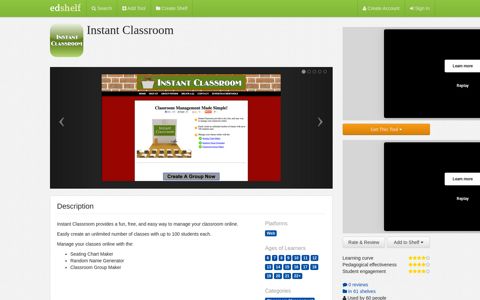 Instant Classroom – edshelf