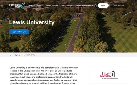 Apply to Lewis University - Common App