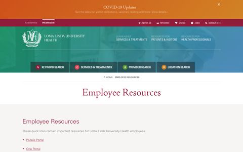 Employee Resources - Loma Linda University Health