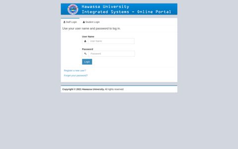 HU Online Portal: Log in