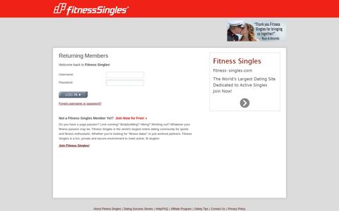 Login - Fitness Singles
