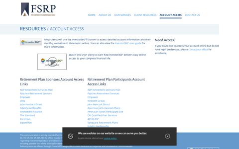 Account Access - Financial Strategies Retirement Partners