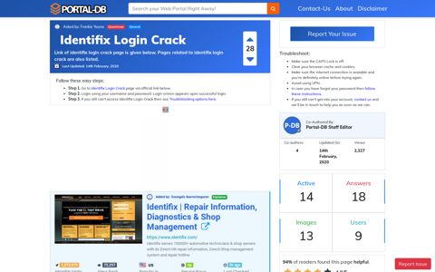 Identifix Login Crack - Portal-DB.live